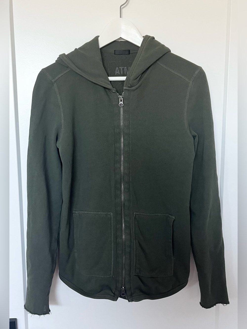 ATM Anthony Thomas Melillo Women’s French Terry Zip Hoodie Green AW1803-FO Small